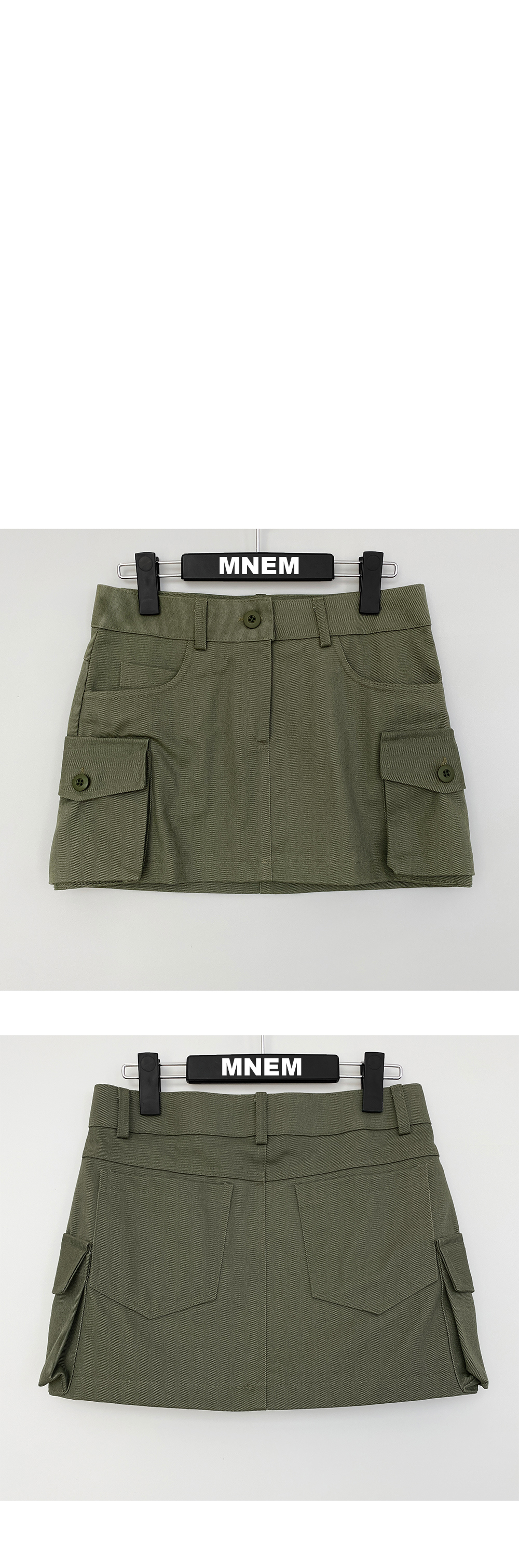 mini skirt khaki color image-S1L14