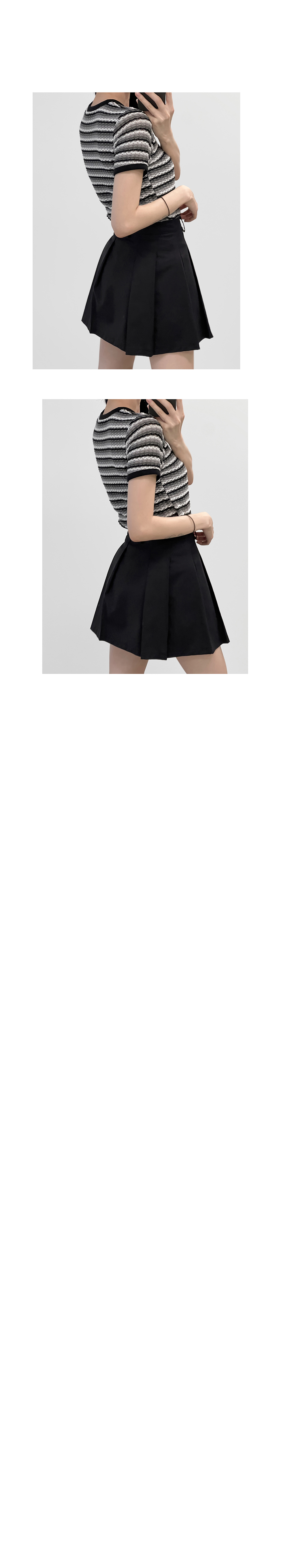 mini skirt white color image-S1L11