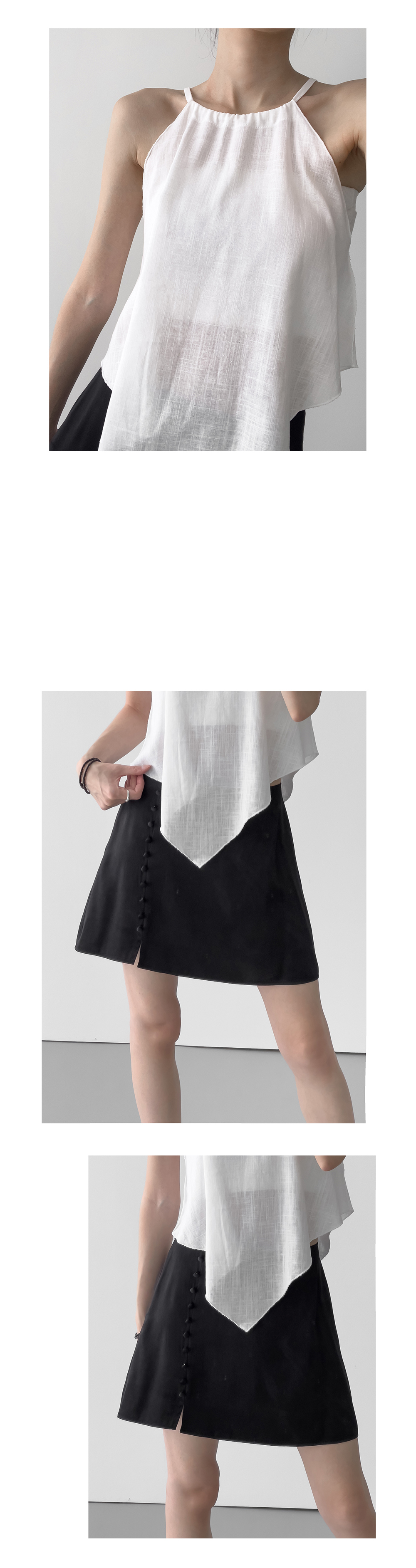 mini skirt charcoal color image-S1L8