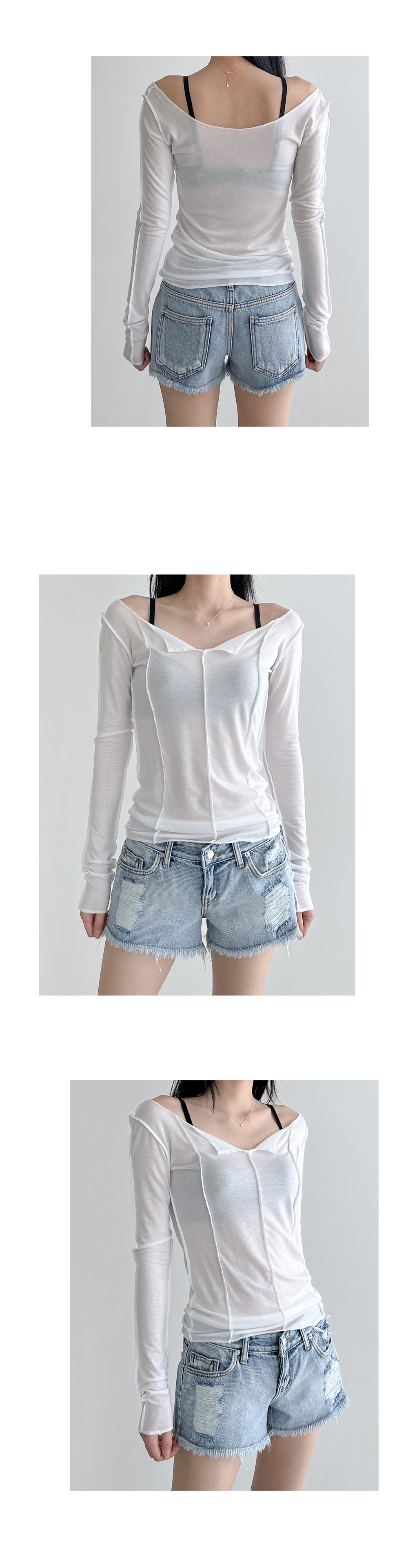 mini skirt white color image-S1L7