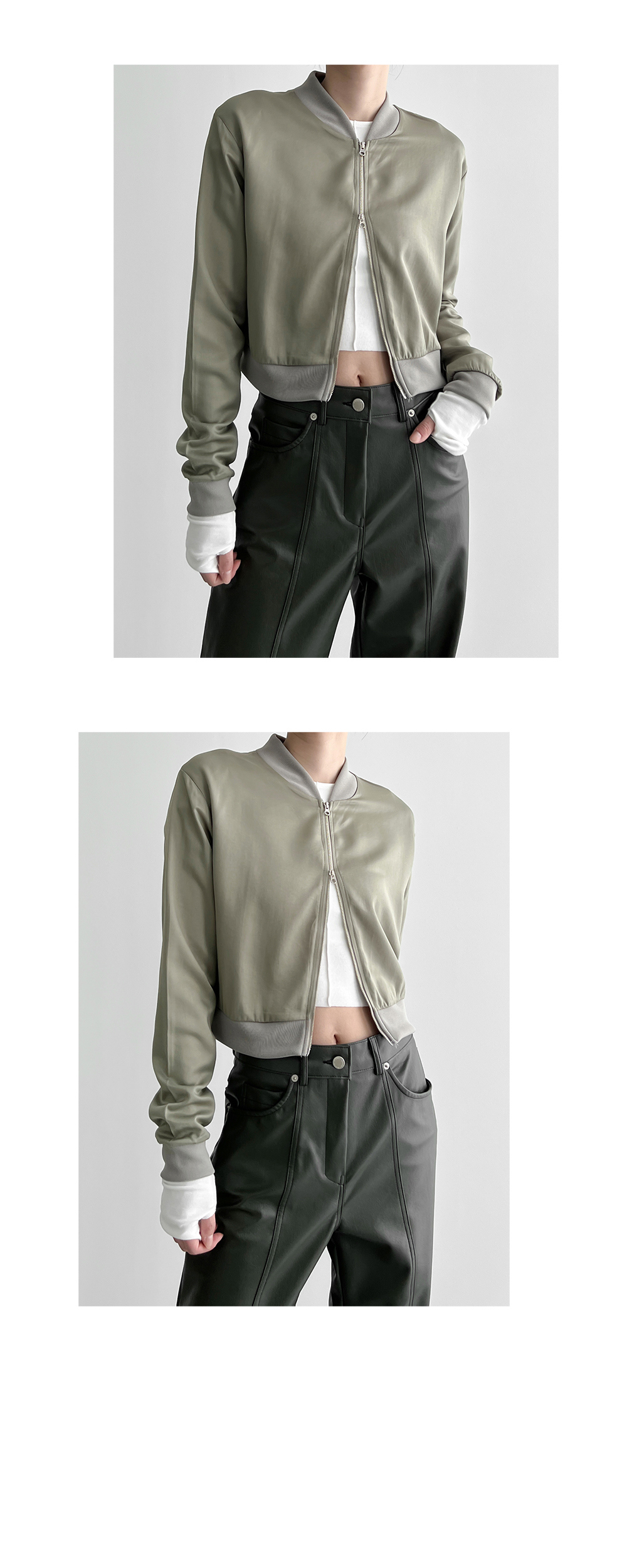 suspenders skirt/pants white color image-S1L7
