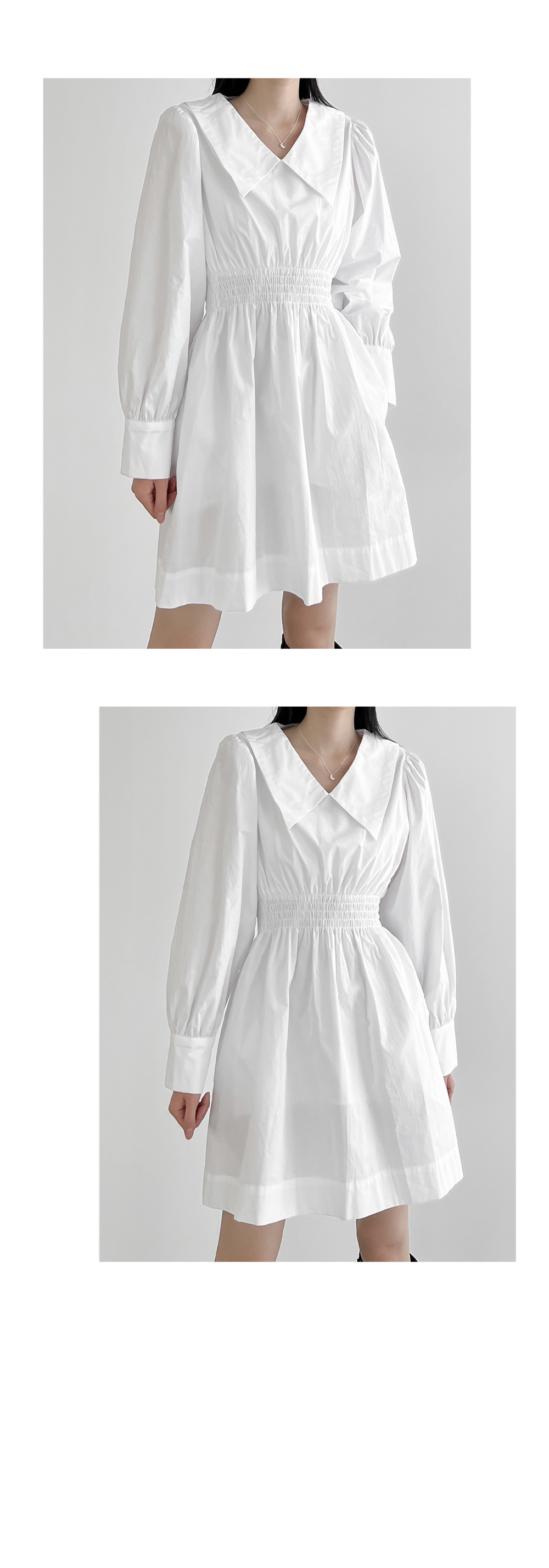 dress white color image-S1L9