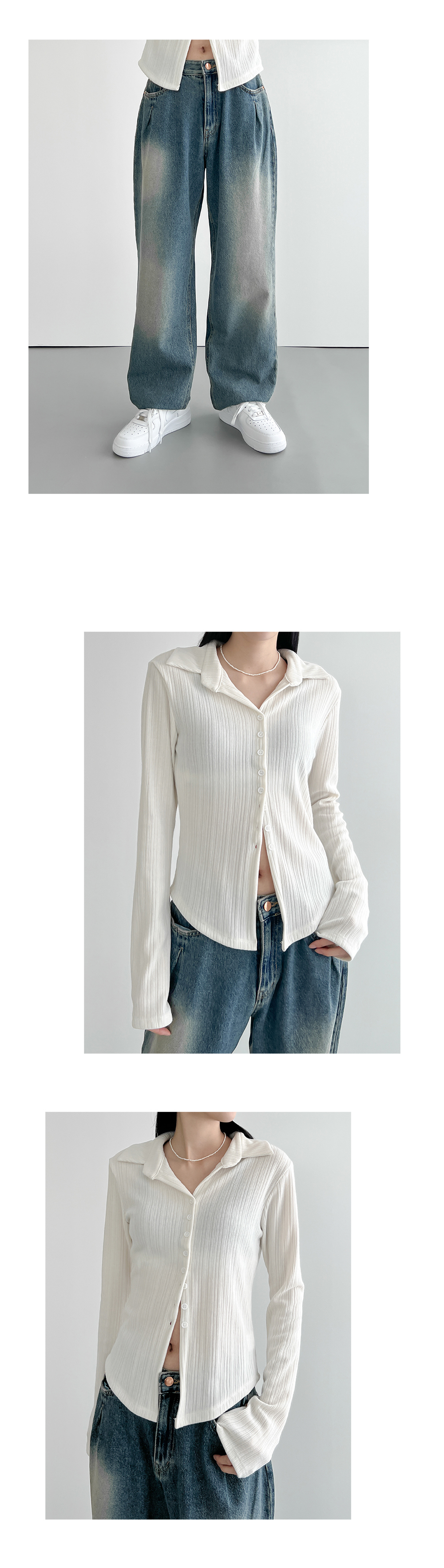 blouse white color image-S1L6