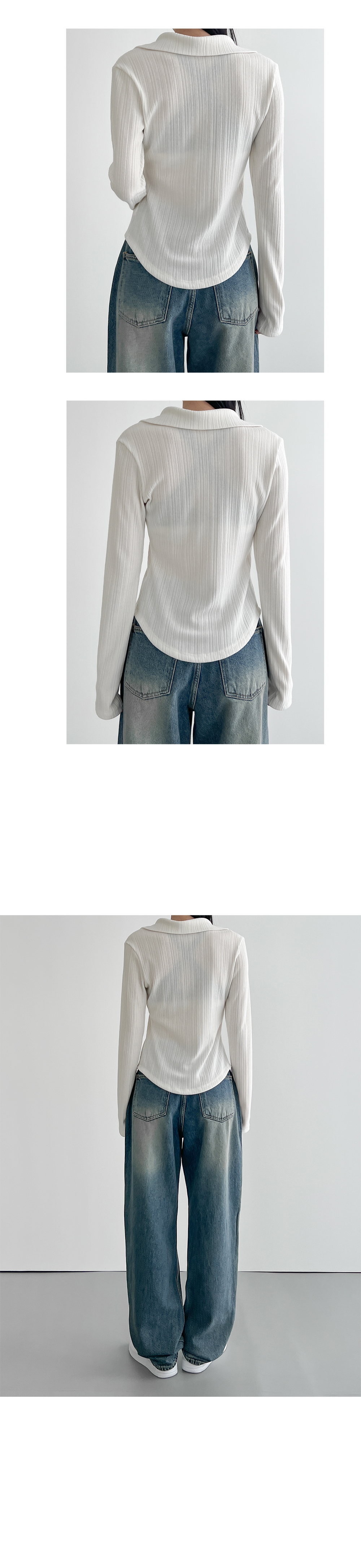 blouse white color image-S1L8