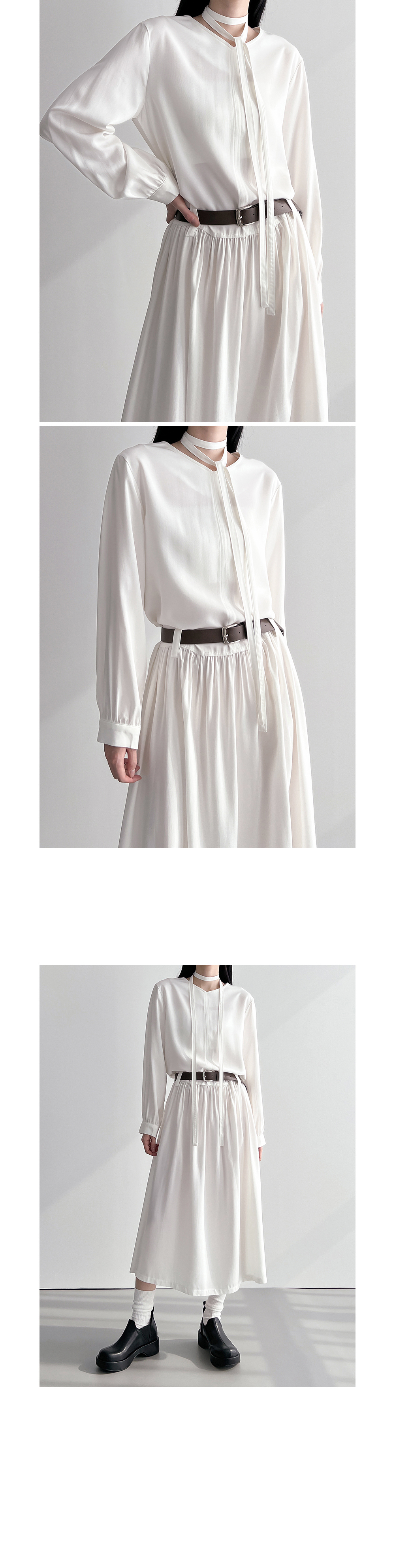 long dress white color image-S1L7