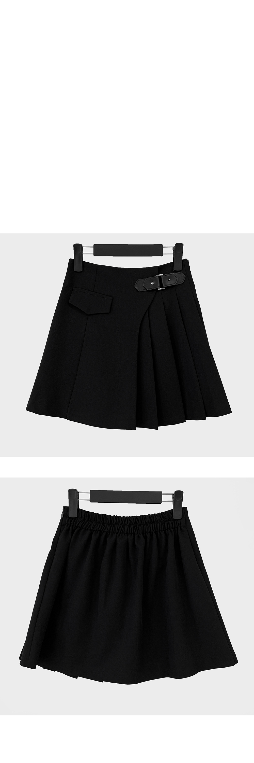 mini skirt charcoal color image-S1L13