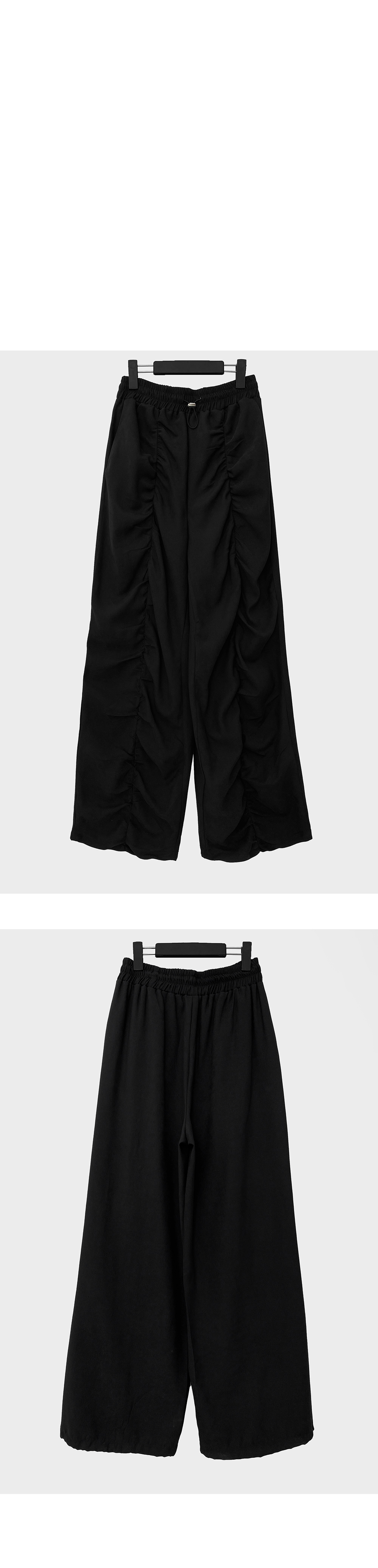 suspenders skirt/pants charcoal color image-S1L8