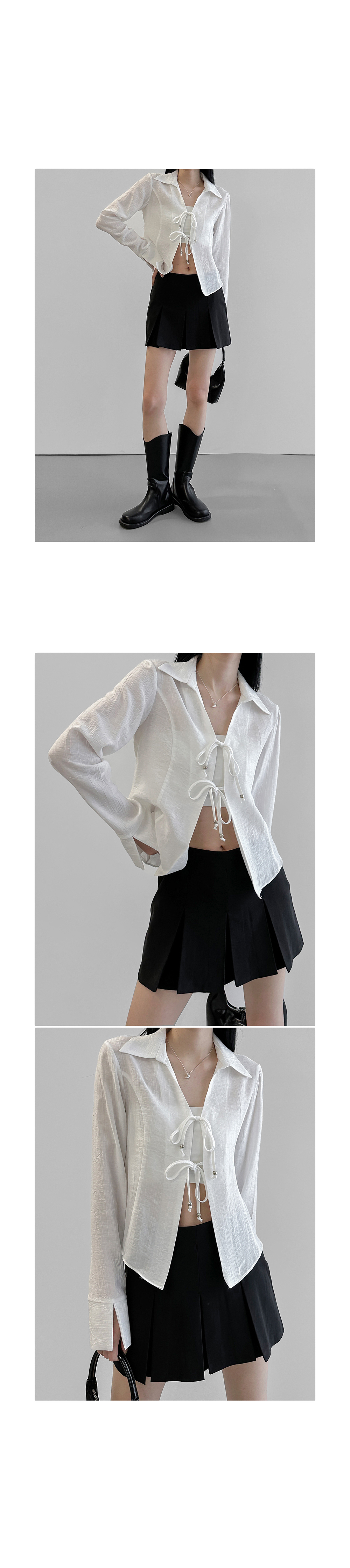mini skirt grey color image-S1L6