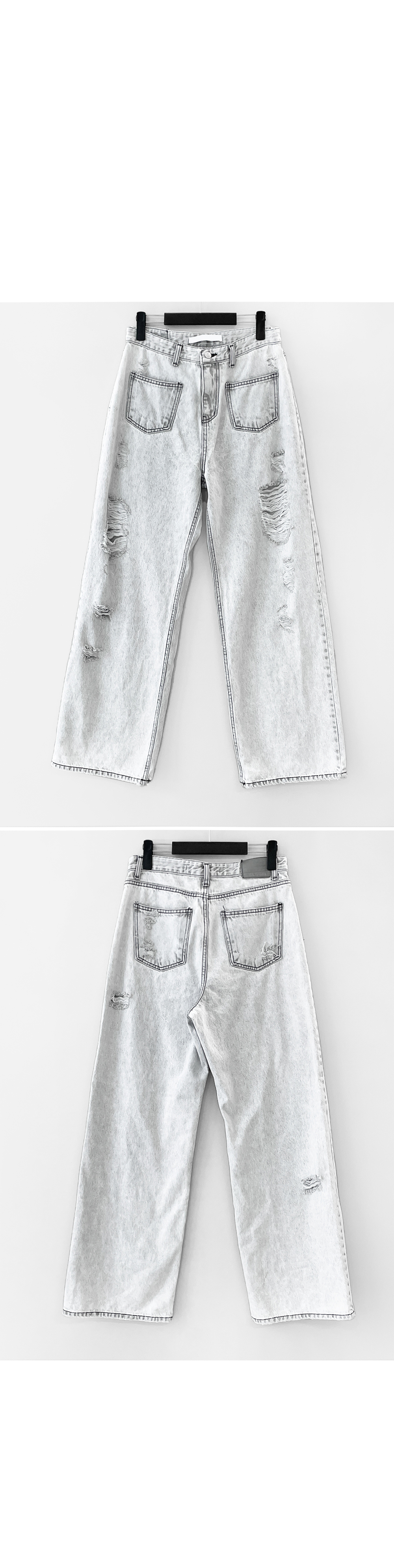 suspenders skirt/pants white color image-S1L9