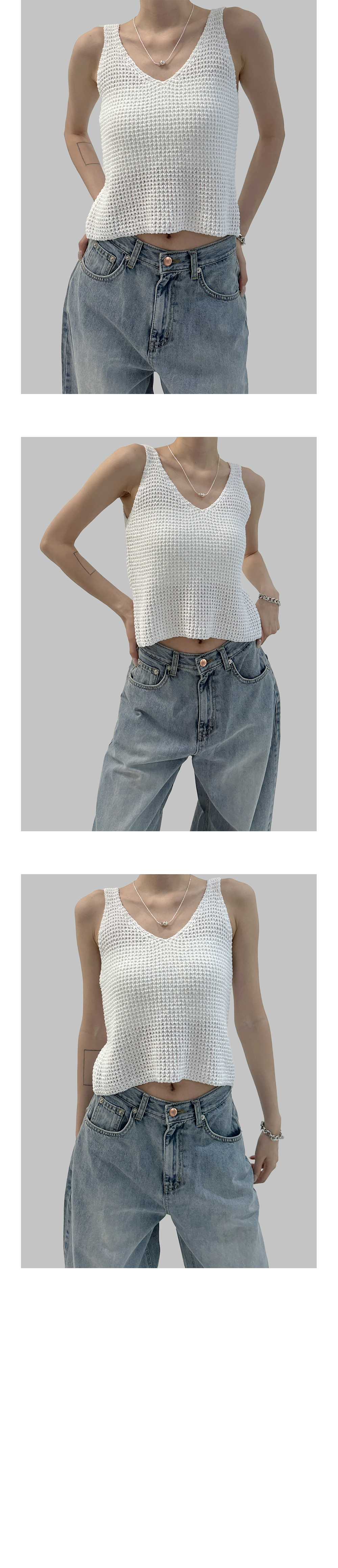 suspenders skirt/pants grey color image-S1L15