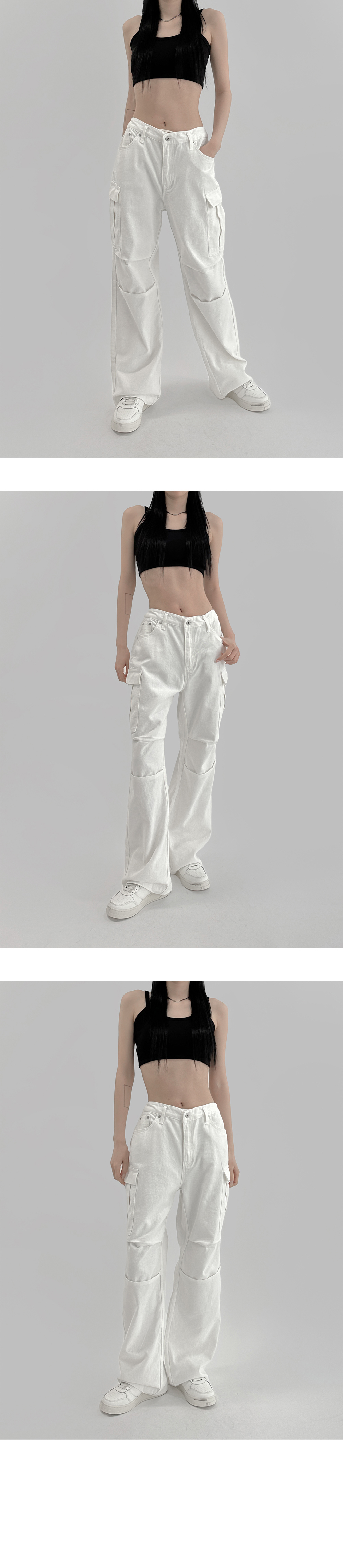 suspenders skirt/pants grey color image-S1L31