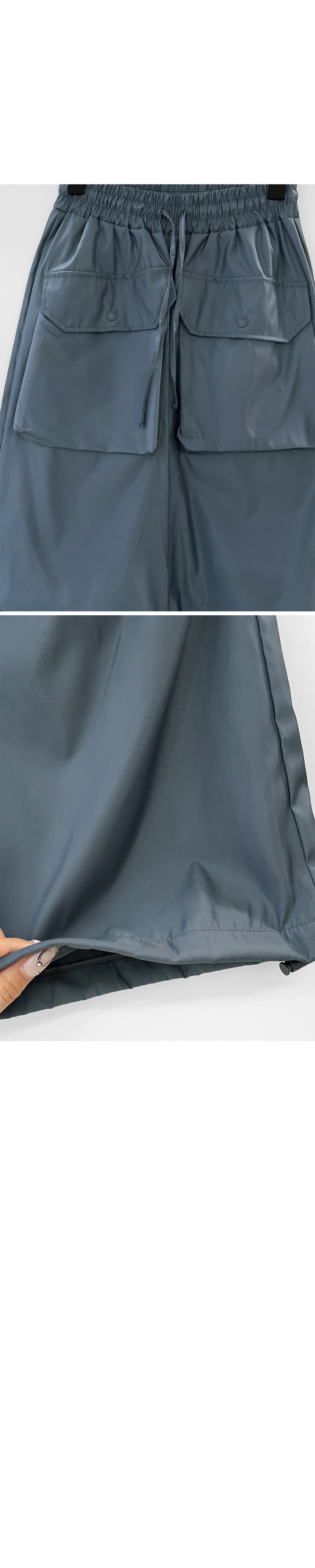 suspenders skirt/pants khaki color image-S1L10