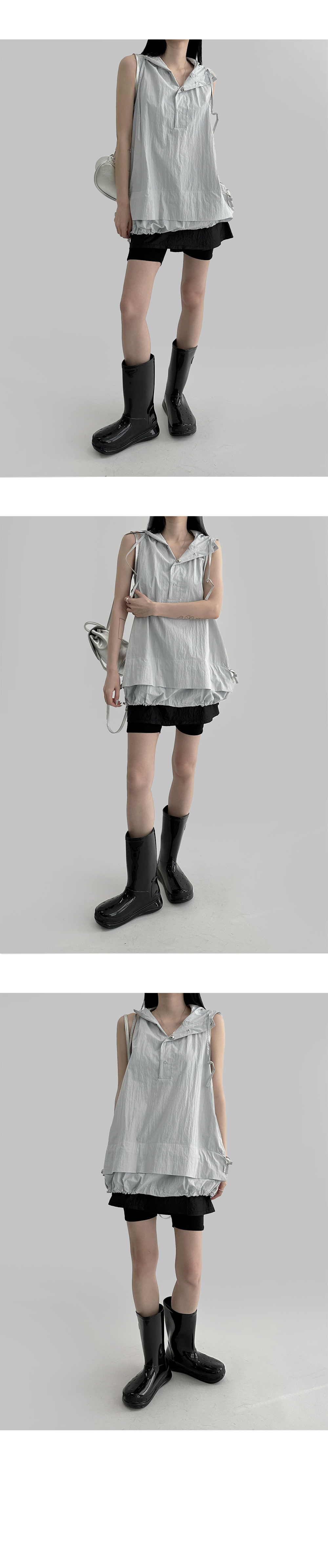 mini skirt grey color image-S1L6