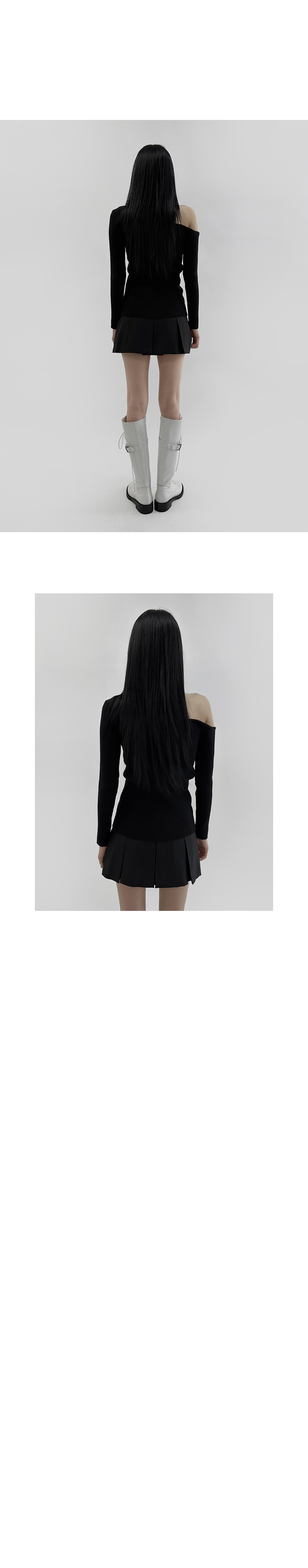 mini skirt white color image-S1L10