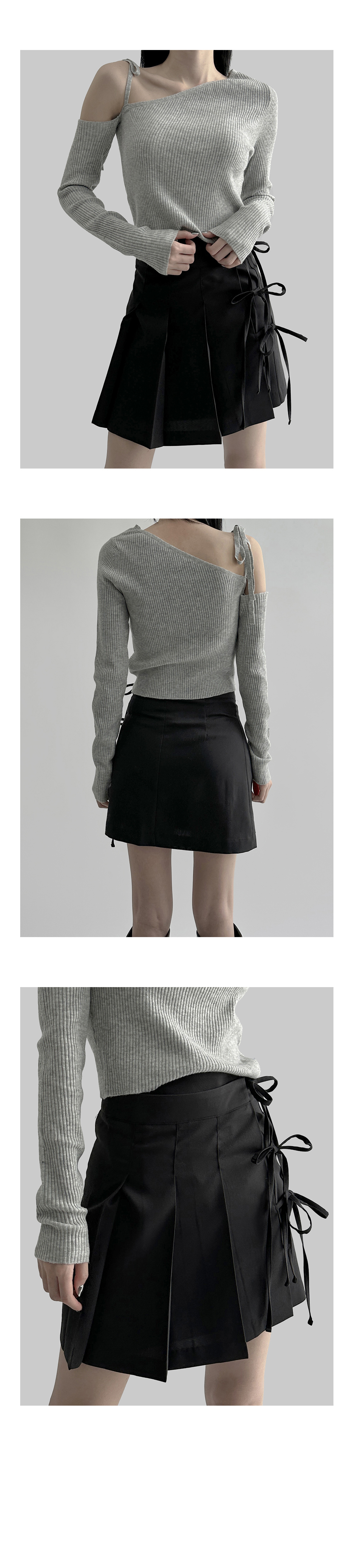 mini skirt white color image-S1L13