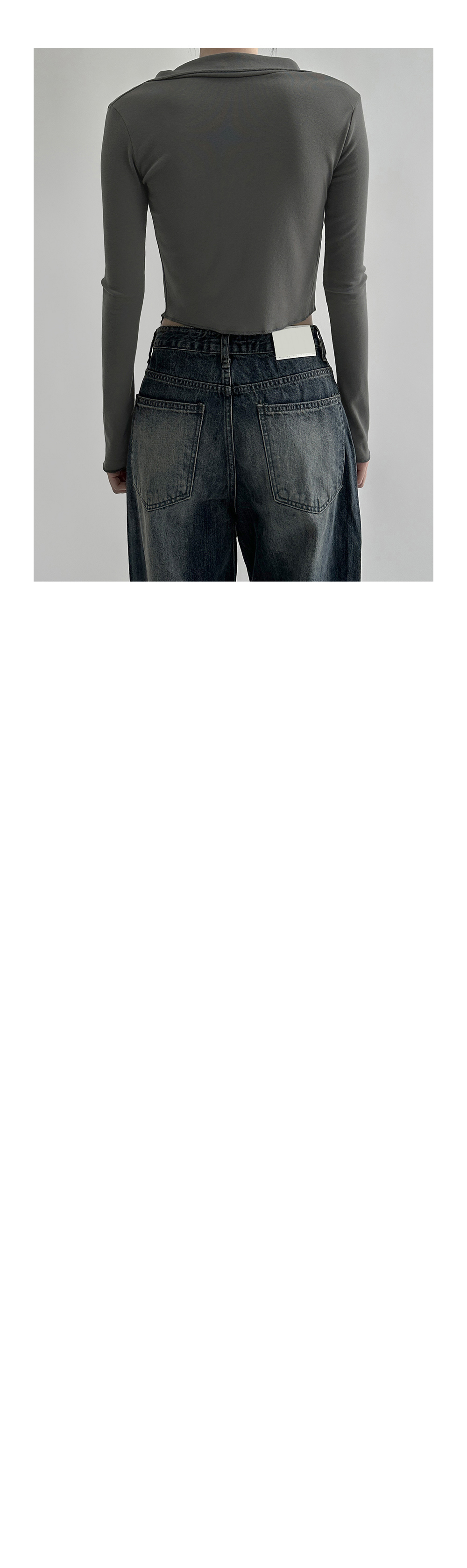 suspenders skirt/pants grey color image-S2L7