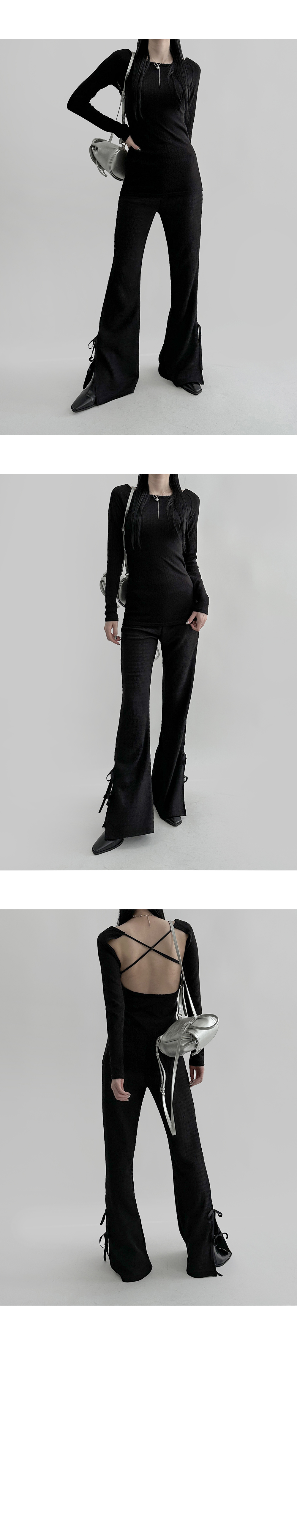 suspenders skirt/pants white color image-S1L6