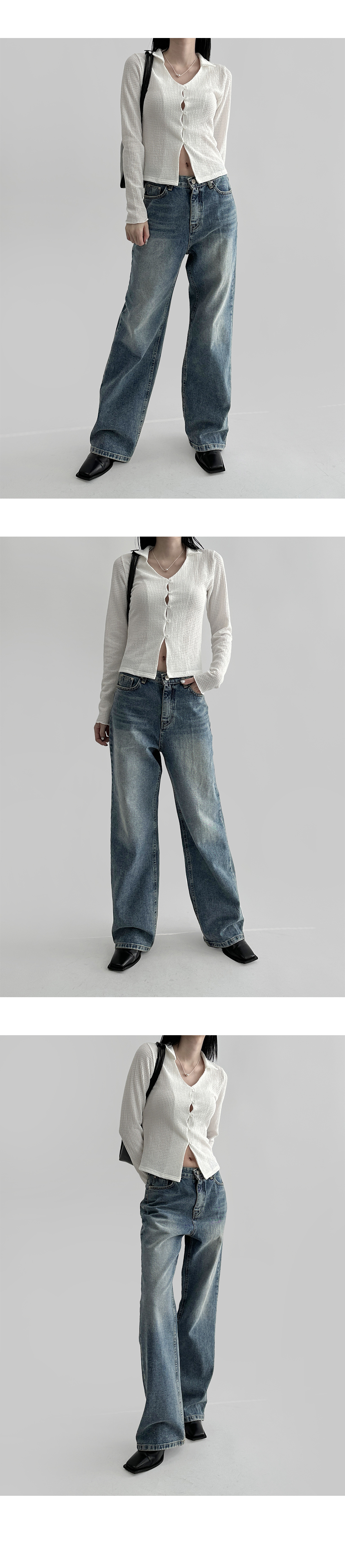 suspenders skirt/pants white color image-S1L6