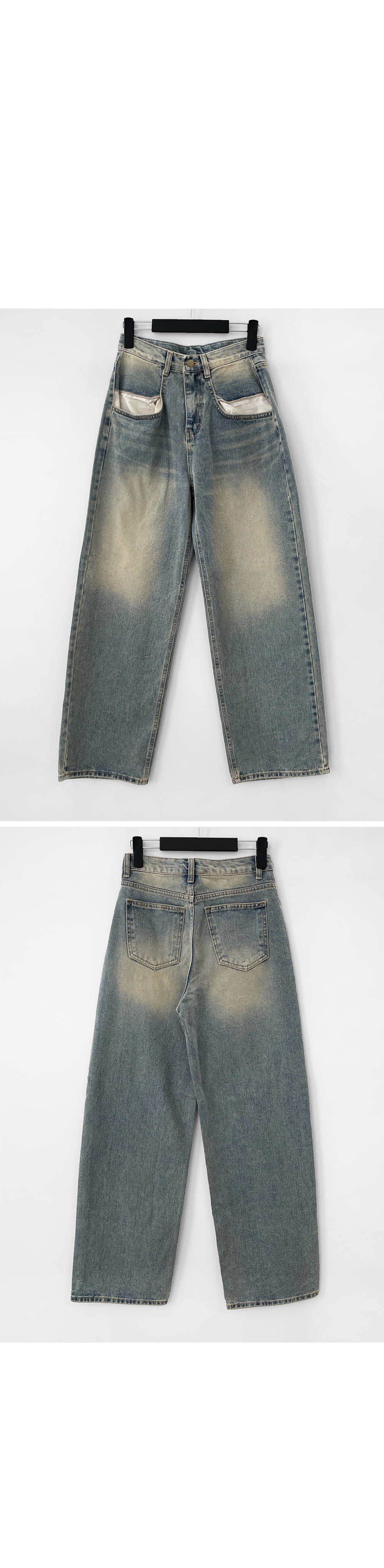 suspenders skirt/pants khaki color image-S1L10