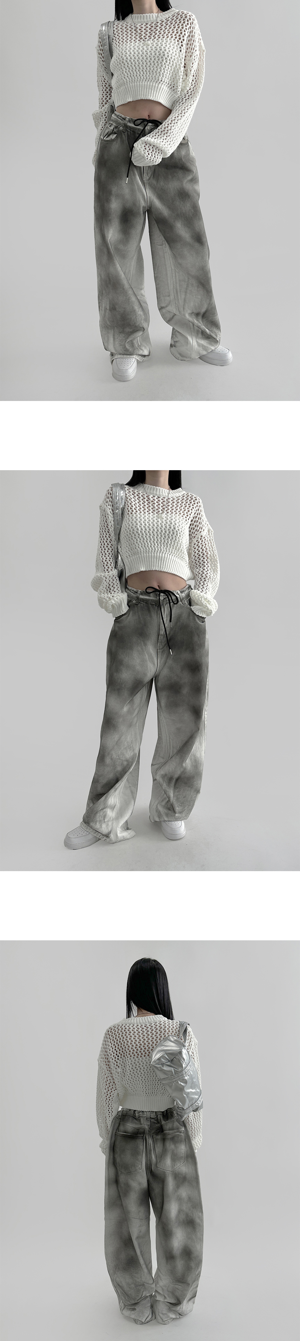 suspenders skirt/pants grey color image-S2L4