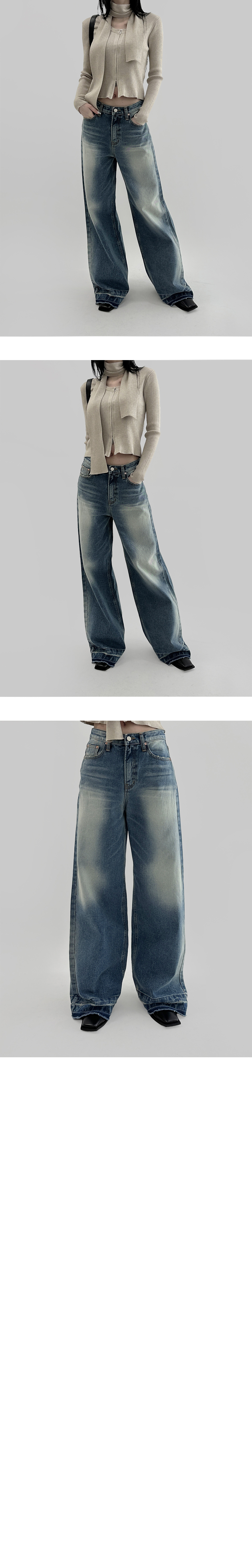 suspenders skirt/pants white color image-S1L8