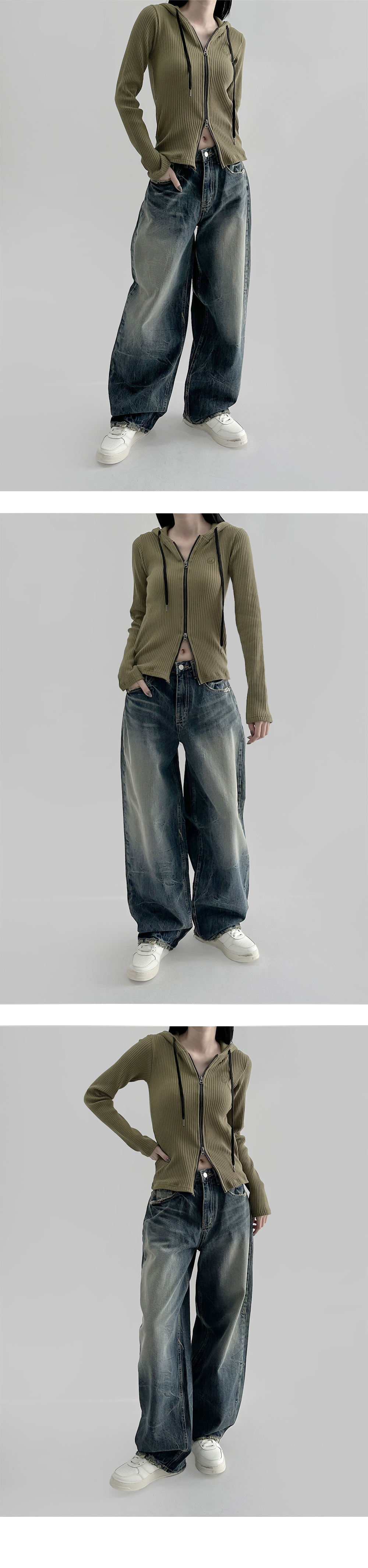 suspenders skirt/pants khaki color image-S1L6