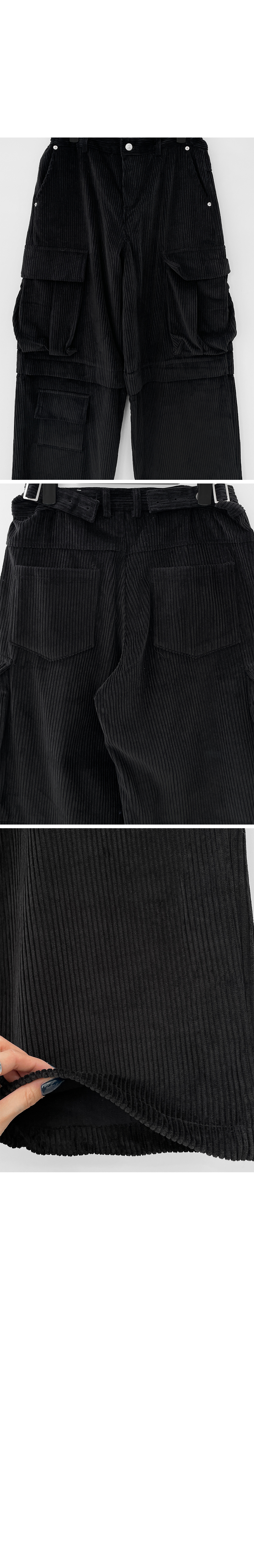 suspenders skirt/pants charcoal color image-S1L13