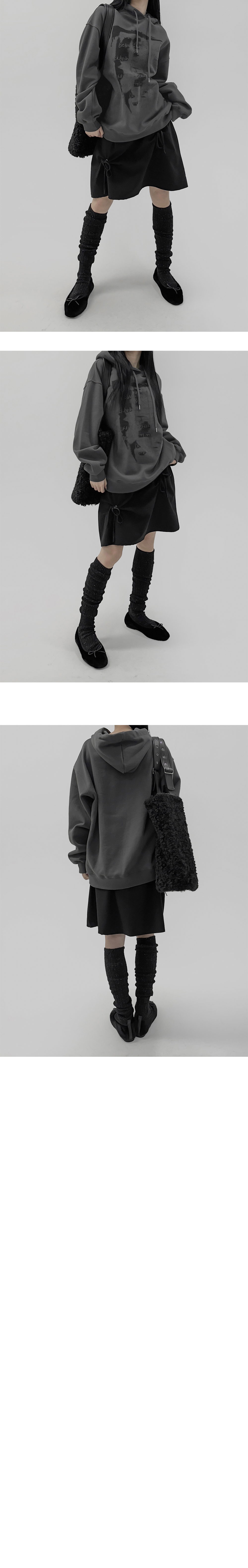 mini skirt grey color image-S1L14