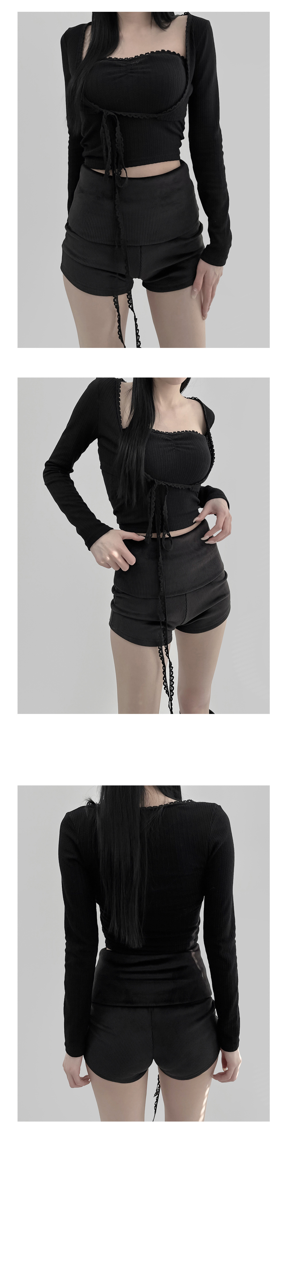 mini skirt charcoal color image-S1L14