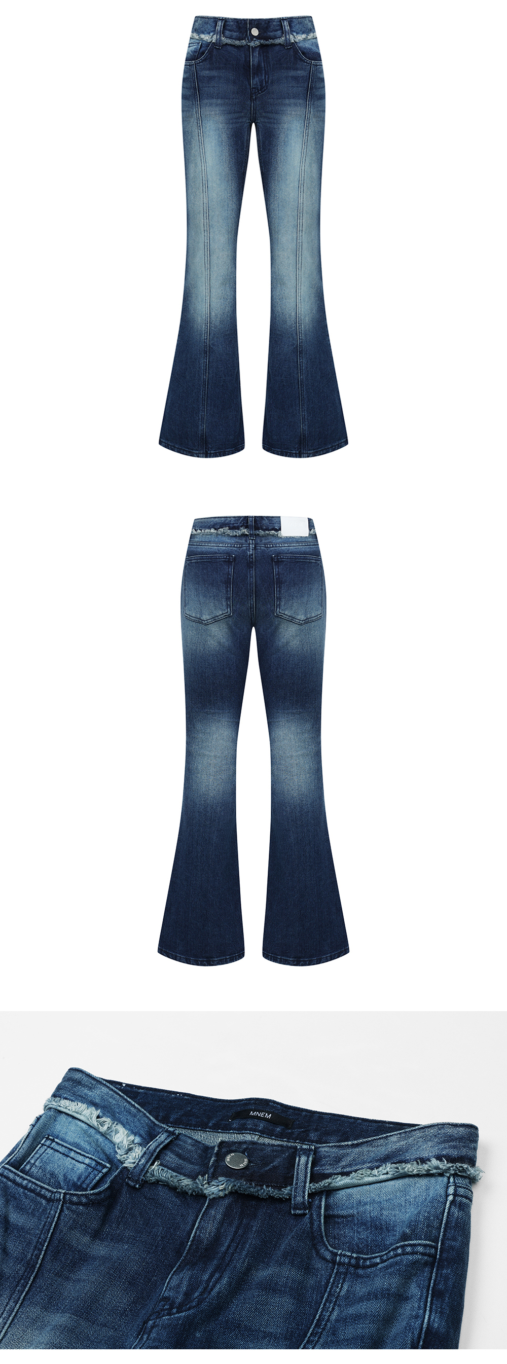 suspenders skirt/pants navy blue color image-S1L11