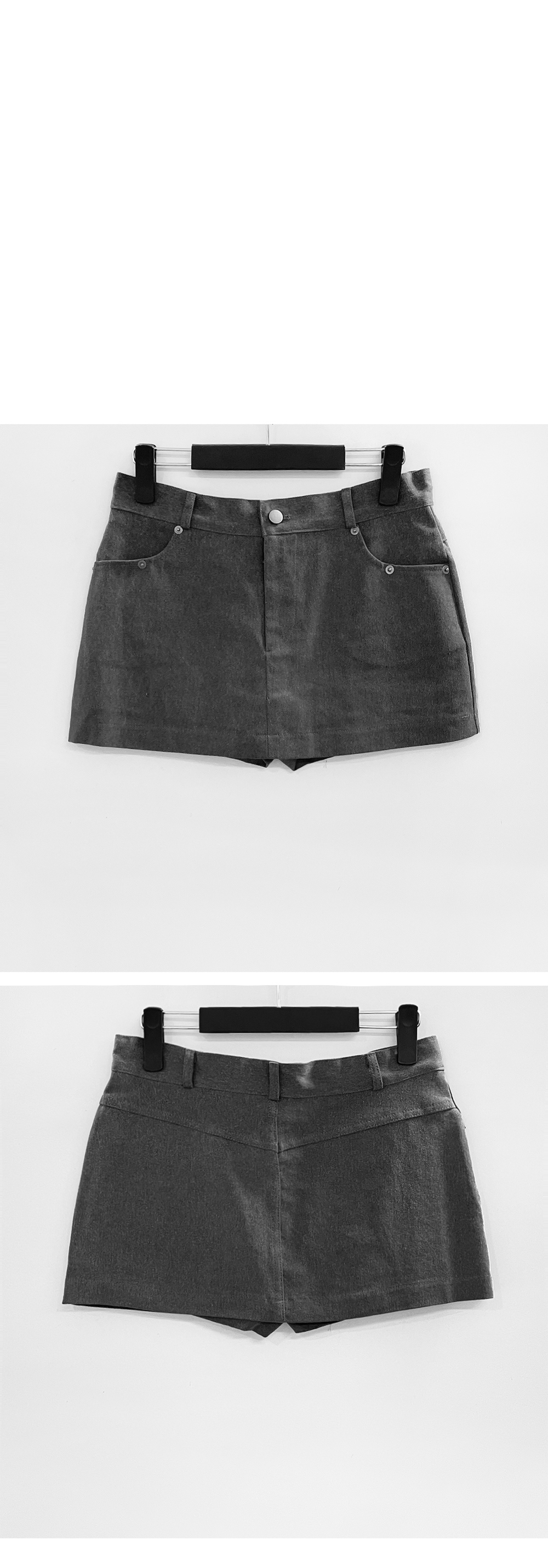 mini skirt grey color image-S1L10