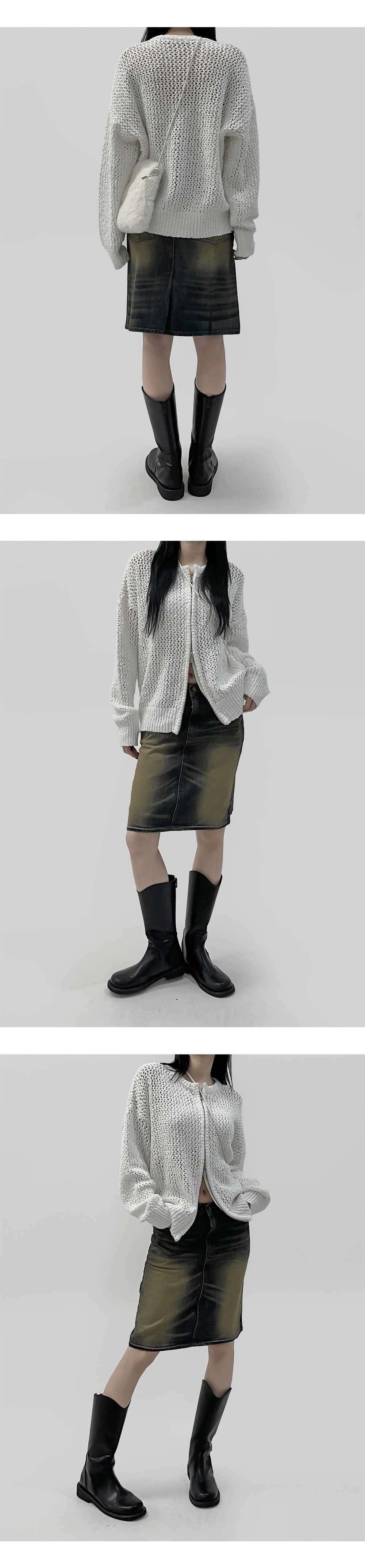 mini skirt charcoal color image-S1L4
