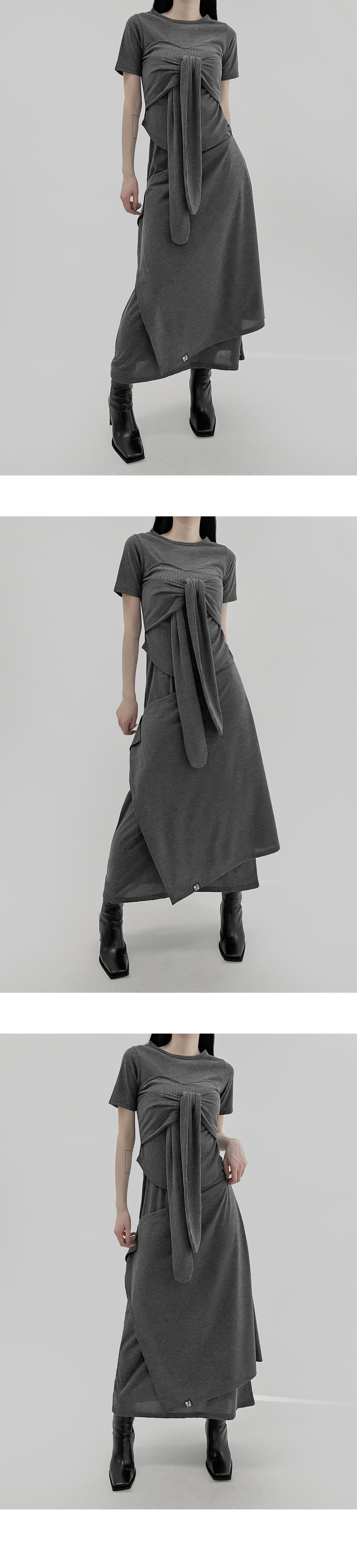 long dress grey color image-S1L10