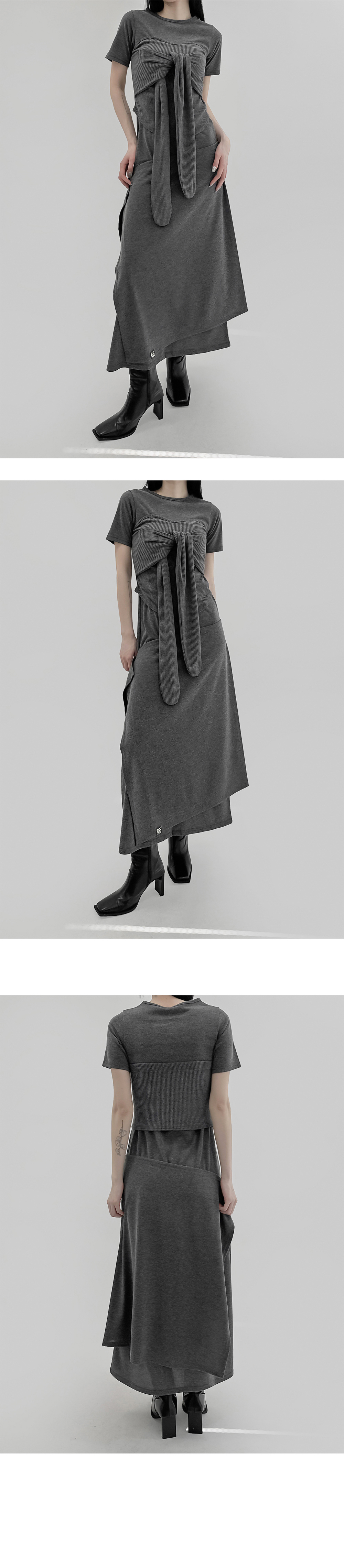 long dress grey color image-S1L12