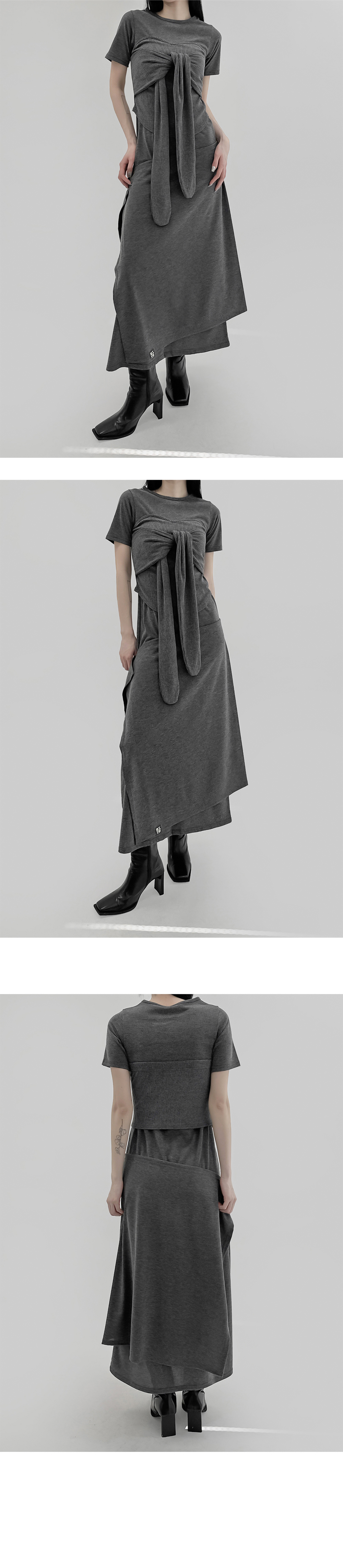 long dress grey color image-S1L11